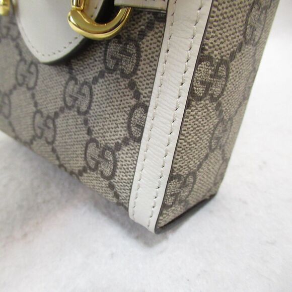 Gucci Horsebit Shoulder Bag Canvas Gg #126433G11B - Picture 8 of 10